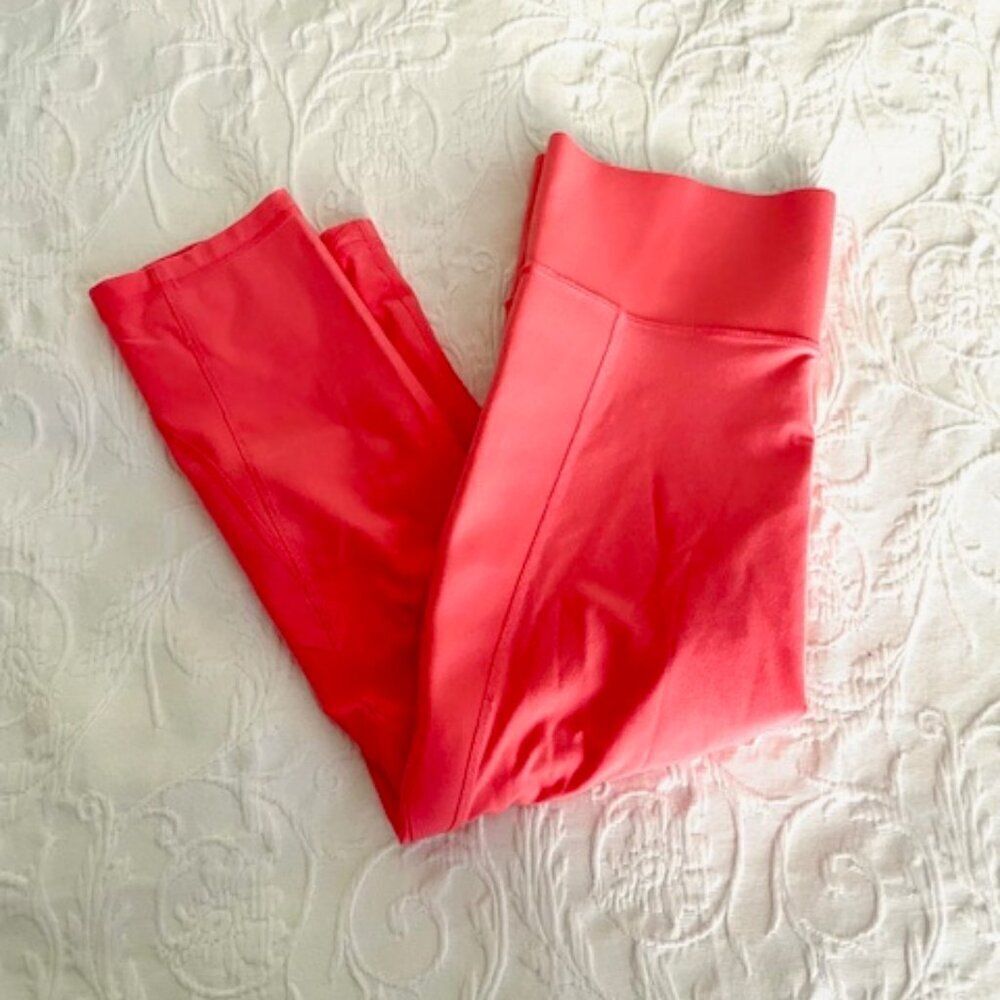 Old Navy Elevate Pink Coral Cropped Leggings Pants Athleisure Active Large